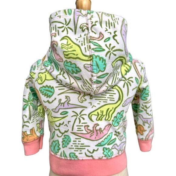 Cat & Jack Baby Colorful Dinosaur Print Zip Up Hoodie Sweatshirt. 3-6 Months. - Picture 2 of 5